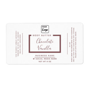 Étiquette Typographie moderne minimaliste logo blanc produit