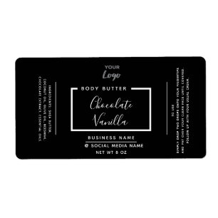 Étiquette Typographie moderne minimaliste produit logo noir