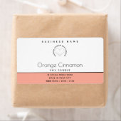 Étiquette Typographie moderne simple candle de coeur blanc (En situation)