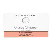 Étiquette Typographie moderne simple candle de coeur blanc (Devant)