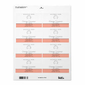 Étiquette Typographie moderne simple candle de coeur blanc (Feuille entière)