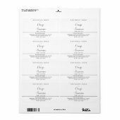 Étiquette Typographie moderne simple coeur blanc Beurre corp (Feuille entière)