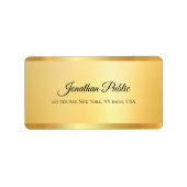 Étiquette Typographie Nom du script Professional Elegant Gol (Devant)