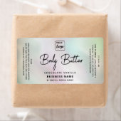 Étiquette Typographie professionnelle logo holographique pro (En situation)