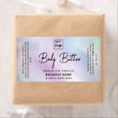 Étiquette Typographie professionnelle logo holographique pro (En situation)