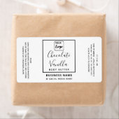 Étiquette Typographie professionnelle noir blanc logo produi (En situation)