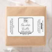 Étiquette Typographie professionnelle noir blanc logo produi (En situation)