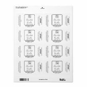 Étiquette Typographie professionnelle noir blanc logo produi (Feuille entière)