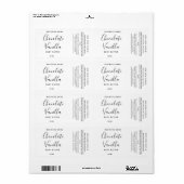 Étiquette Typographie professionnelle noir blanc produit (Feuille entière)