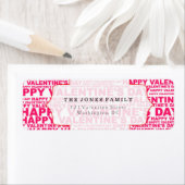 Étiquette Typographie Saint-Valentin (En situation)