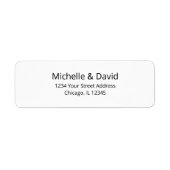 Étiquette Typographie simple minimaliste moderne (Devant)