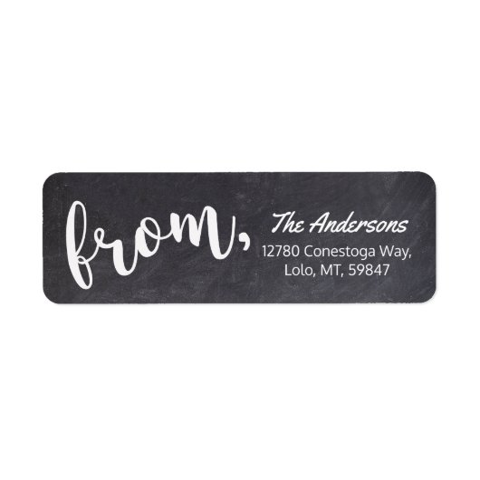 Étiquette Typographie simple moderne Script de calligraphie (Devant)