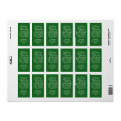 Étiquette Typographie Whimsical pour Noël et Nouvel An (Feuille entière)