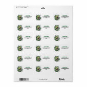 Étiquette Tyrannosaurus 3D Rex Dinosaur Adresse de retour Ét (Feuille entière)