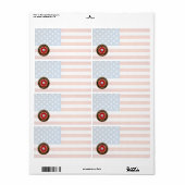 Étiquette U.S. Marines: Lieutenant Colonel (USMC LtCol) [3D] (Feuille entière)