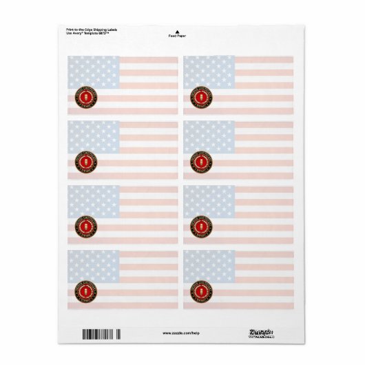 Étiquette U.S. Marines: Second Lieutenant (USMC 2ndLt) [3D] (Feuille entière)