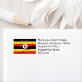 Étiquette UGANDA FLAG Adresse de retour personnalisée (En situation)