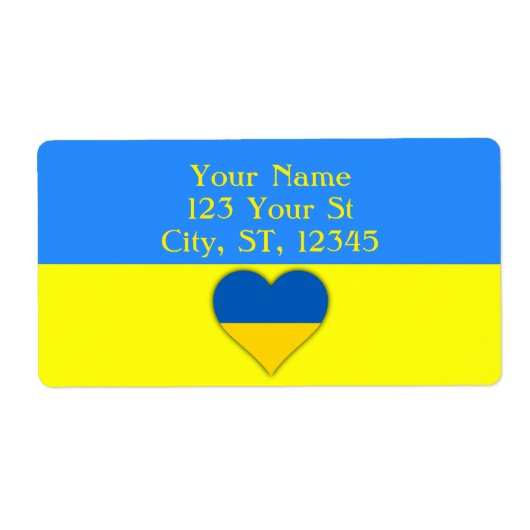 Étiquette Ukraine Drapeau bleu jaune Thunder_Cove (Devant)