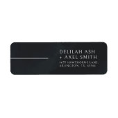 Étiquette Ultra-moderne minimaliste noir et blanc retour (Devant)