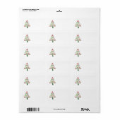 Étiquette Un arbre de Noël très joyeux (Feuille entière)