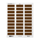 Étiquette un arrière - plan marron avec une bordure blanche_ (Feuille entière)