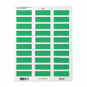 Étiquette un arrière - plan vert avec une bordure blanche (Feuille entière)