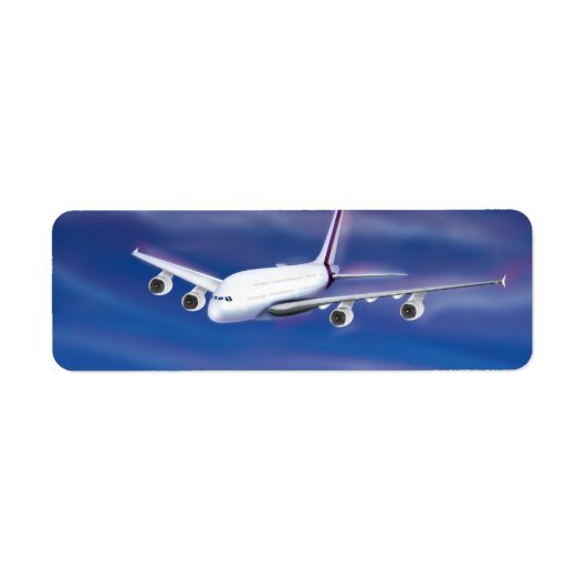 Étiquette Un avion commercial à double pont (Devant)