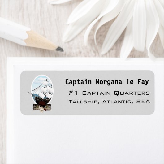 Étiquette Un bateau pirate (En situation)