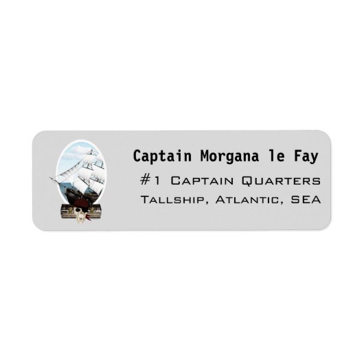 Étiquette Un bateau pirate (Devant)