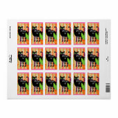 Étiquette Un Chat Noir Avec Des Ménages Ce Livre Appartient (Feuille entière)