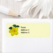 Étiquette Un Hibiscus jaune (En situation)