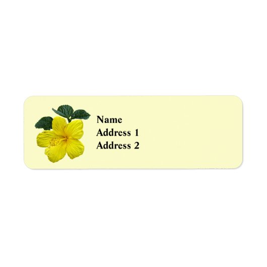 Étiquette Un Hibiscus jaune (Devant)