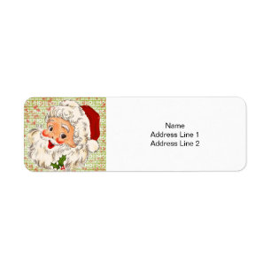 Étiquette Un joyeux Père Noël au visage de pomme, 2ème parti