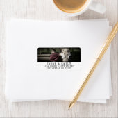 Étiquette Un minimum Vintage une photo Noël personnalisé (En situation)