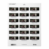 Étiquette Un minimum Vintage une photo Noël personnalisé (Feuille entière)