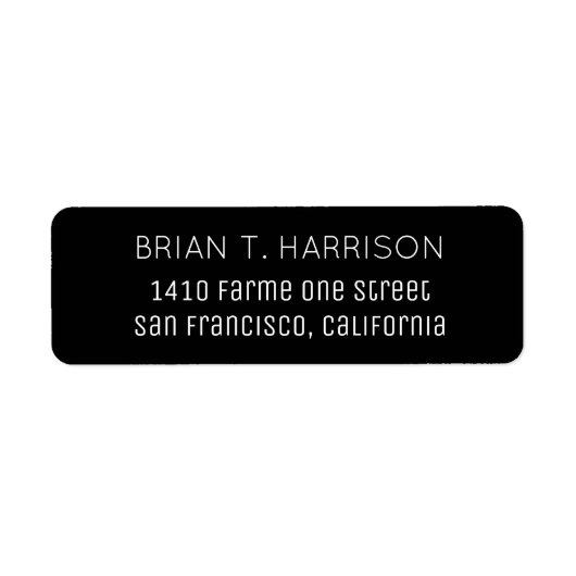 Étiquette un noir simple (Devant)