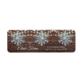Étiquette Un petit flocon de neige Rustique Fête de bébé d'h (Devant)