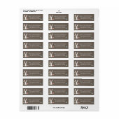 Étiquette Un Petit Lapin Baby shower Adresse de retour (Feuille entière)