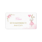 Étiquette Un petit lapin fête son premier anniversaire 1er A (Devant)