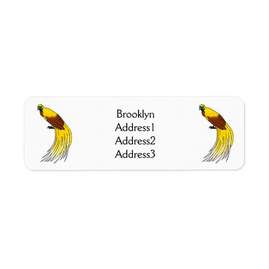 Étiquette Un petit oiseau de paradis (Devant)
