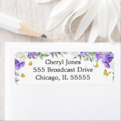 Étiquette Un petit papillon est en route Adresse (En situation)