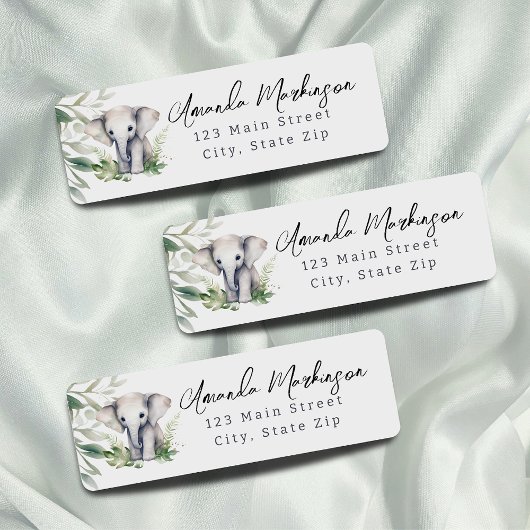 Étiquette Un Petit Sauvage Un Safari Baby Elephant Adresse