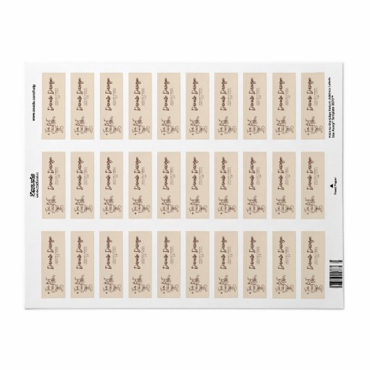 Étiquette Un peu plus âgé Espresso Martini 30e anniversaire (Feuille entière)