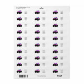 Étiquette Un Pink Monster Cartoon (Feuille entière)