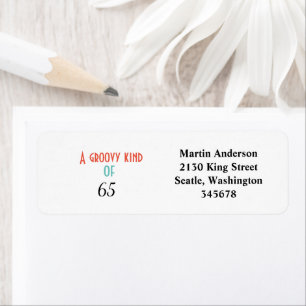 Étiquette Un type super de 65 adresse de retour