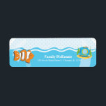 Étiquette Underwater fish<br><div class="desc">This "Underwater Fish" theme,  available in different products. Copyright ©Pretty Grafik Designs. Looking for birthday kids themed,  check this post : bit.ly/birthdaykidsthemed</div>