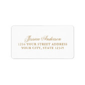 Étiquette Une affaire simple et élégante avec votre adresse (Devant)