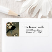 Étiquette Une corneille et la floraison par Ohara Koson Vint (En situation)