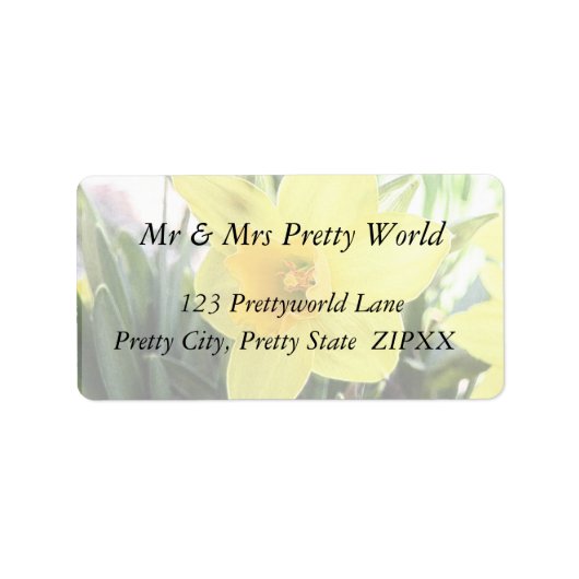 Étiquette Une Daffodique Jaune Gaie (Devant)