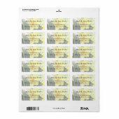 Étiquette Une Daffodique Jaune Gaie (Feuille entière)